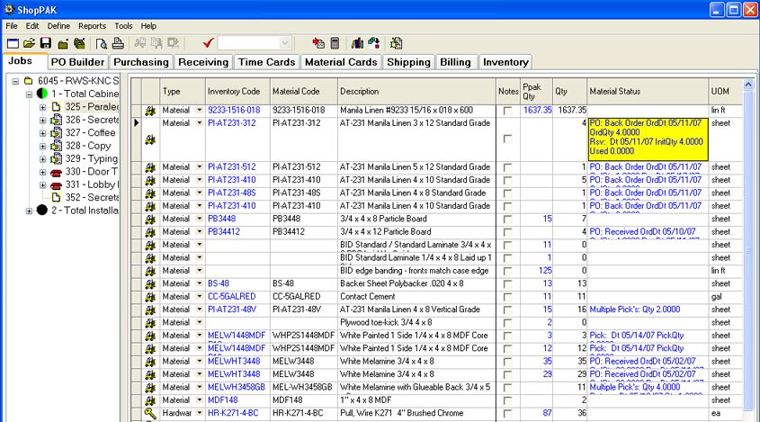 bill of materials - TradeSoft, Inc.