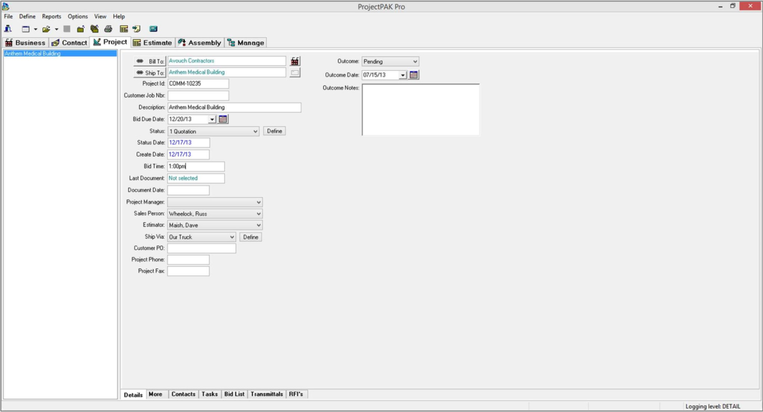 Creating A Project - TradeSoft, Inc.