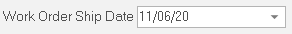 1. Work Order Ship Date