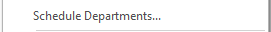 2. Schedule Departments...