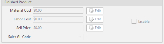 10. Finished Product Job Costs