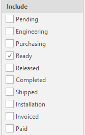 1. Work Order Status