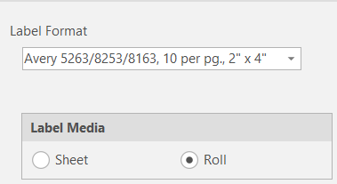 1. Label Format / Label Media