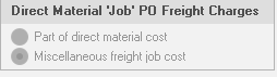 4. Direct Material 'Job' PO Freight Charges