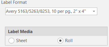 5. Label Format / Label Media