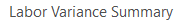 3. Labor Variance - Daily 