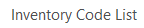 3. Inventory Code List
