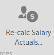 7. Re-calc Salary Actuals