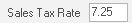 12. Sales Tax Rate