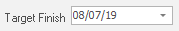 40. Target Finish Date
